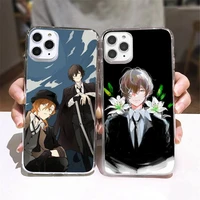 bungo stray dog anime phone case transparent soft for iphone 5 5s 5c se 6 6s 7 8 11 12 plus mini x xs xr pro max