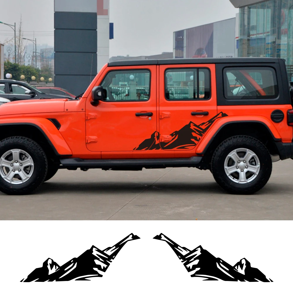 2 шт. наклейки для Jeep Wrangler JK TJ JL Trail Hawk Rubicon |