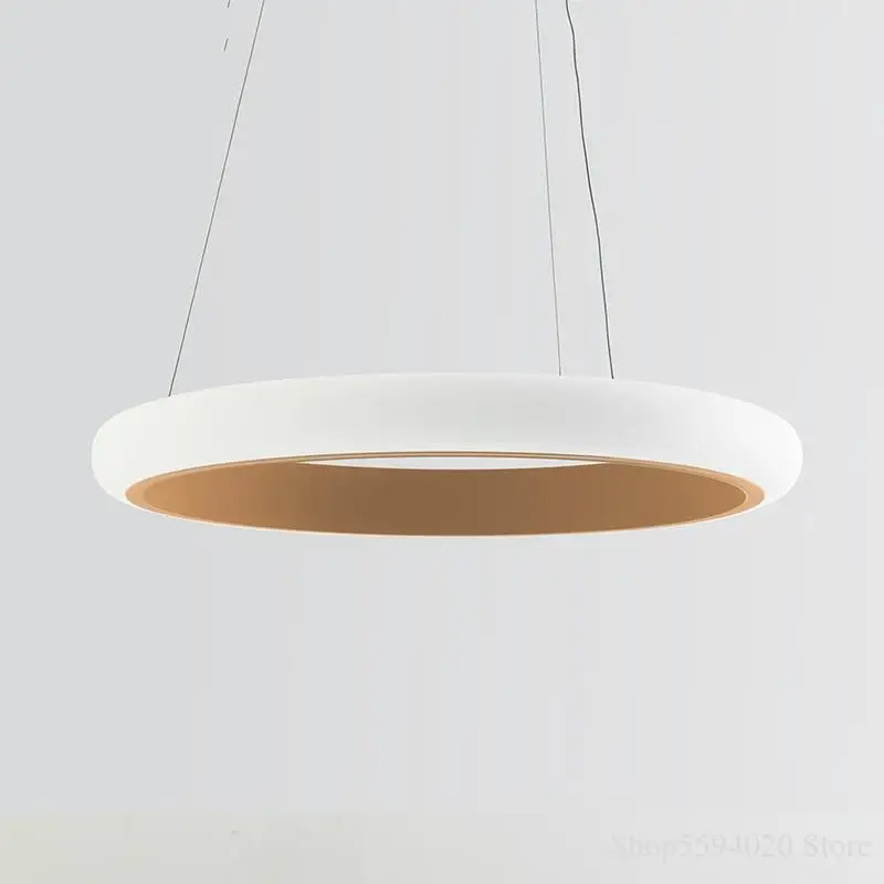 Простая кольцевая люстра Macaroon для гостиной ресторана подвесной светильник