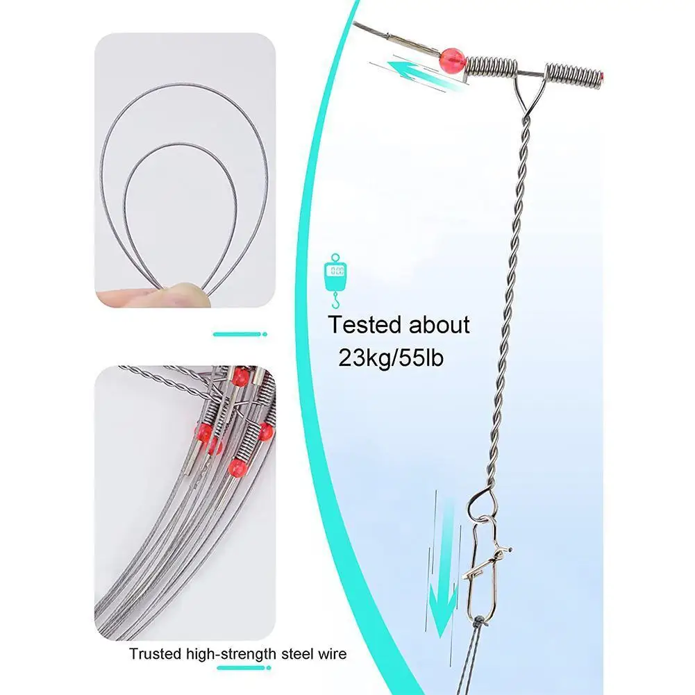 

1-5 вертлюжный рыболовный крючок с защитой от намотки, Стальные рыболовные крючки для поводка, высококачественные стальные рыболовные крючк...