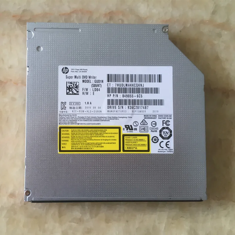 Новый оригинальный для HP DVDRW GUD1N P/N:849055-6C5 подходит для HP небольшой чехол для ноутбука многофункциональный аппарат и других компьютеров Новый оригинальный для HP DVDRW GUD1N P/N:849055-6C5 подходит для HP небольшой чехол для ноутбука многофункциональный аппарат и других компьютеров