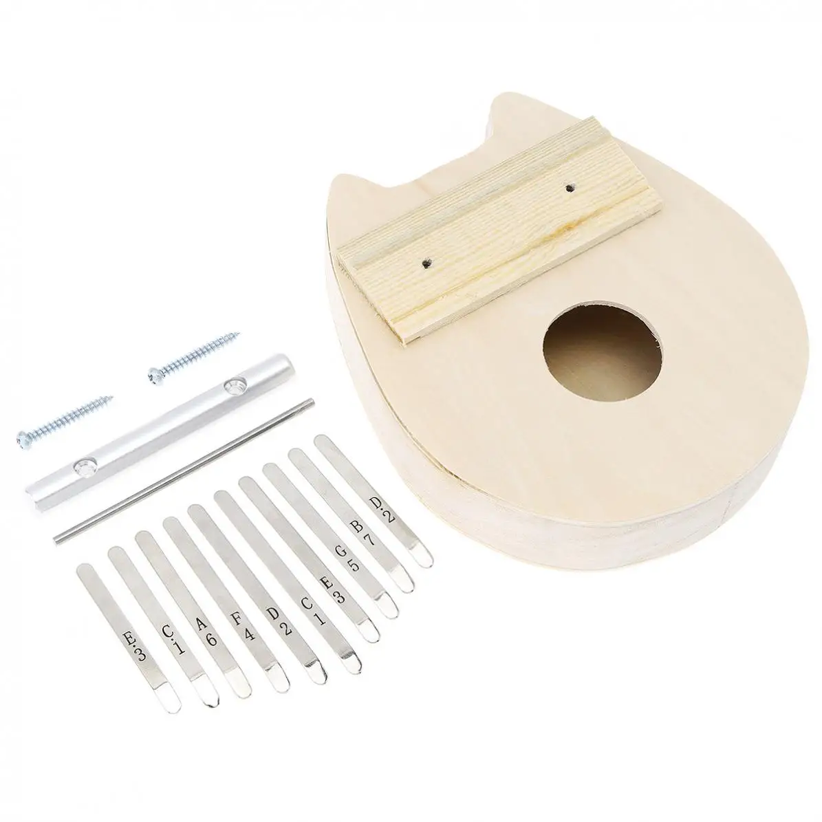 10 Ключ животных Форма калимба DIY Kit липа игрушечное пианино Mbira для картина ручной