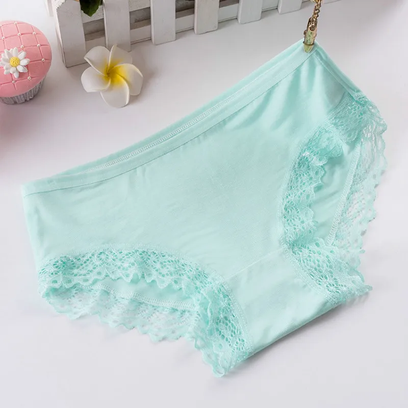 

Hot100pcs/lot young Girls Panties Candy Color Children bamboo fiber Underwear 12-25T Soft Lace Kids Briefs wholesale Underpants
