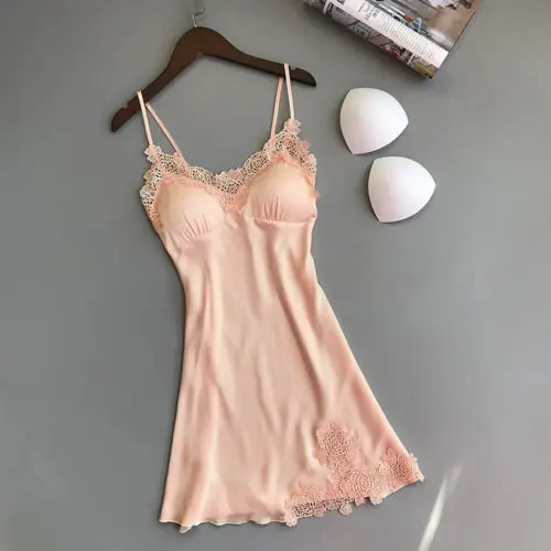 

Sexy Women Nightgowns Silk Lace Robe Dress Babydoll Nightdress Nightgown Sleepwear Women Summer Clothes