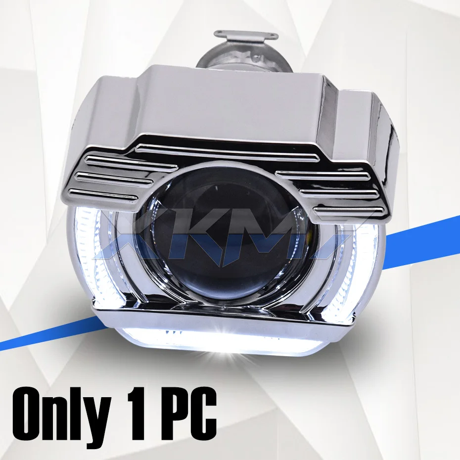 1 pc Линзы для фар Mini 2,0 angel eyes Bi-xenon объектив H1 HID проектор светодиодный Halo комплект для H4 H7 автомобильные фары аксессуары для модификации DIY - Цвет: 1 pc