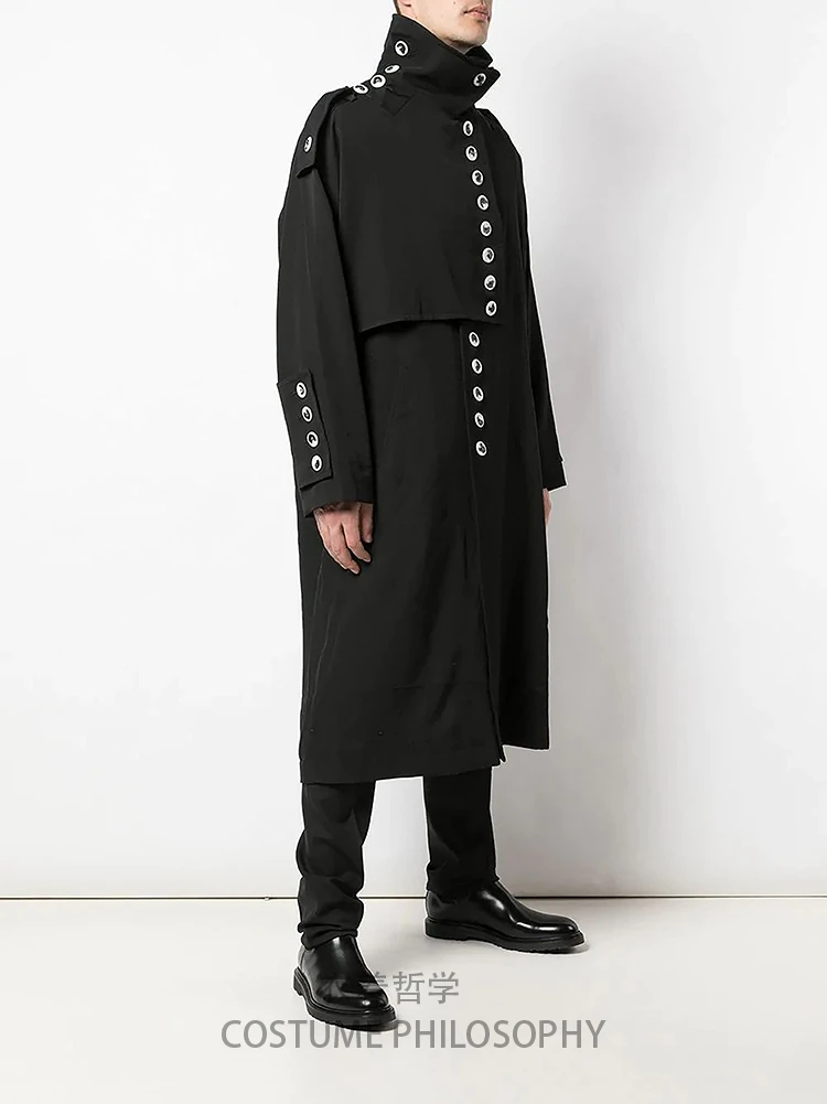 S ~ 6XL! Настраиваемая новая мужская одежда модная ветровка средней и длинной длины