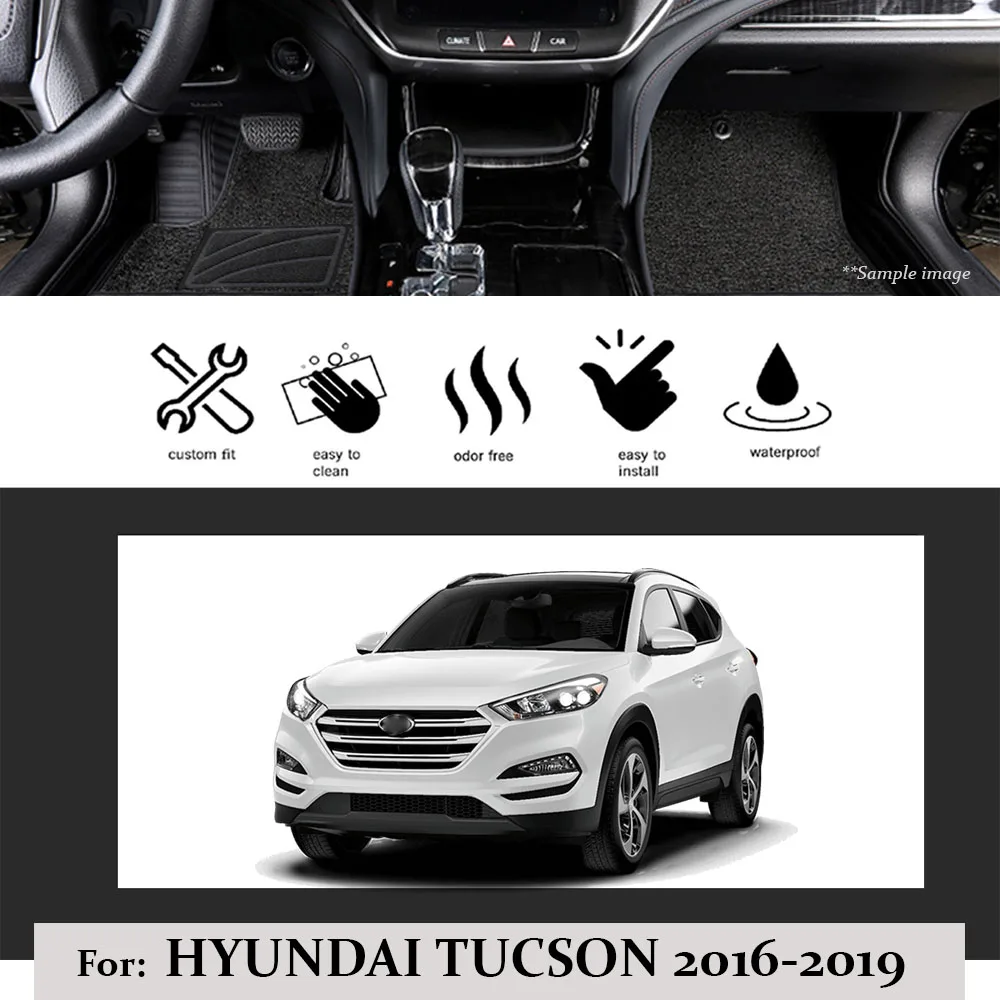 4 шт автомобильный коврик коврики для Hyundai Tucson 2016 2017 2018 2019 LHD анти скольжения
