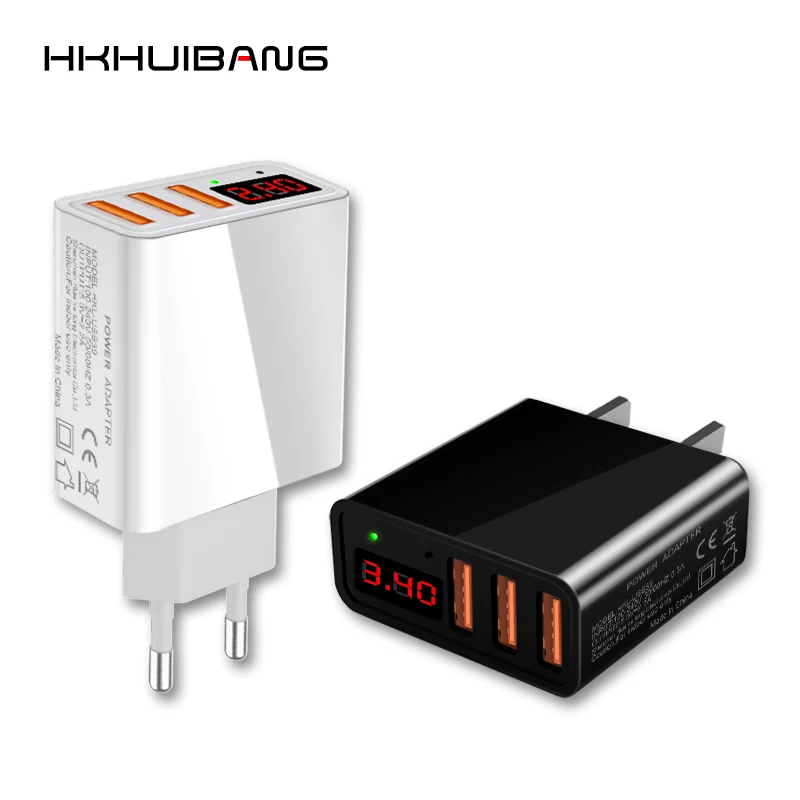 Зарядное устройство HKHUIBANG USB 30 Вт быстрая зарядка для iPhone 11 8 7 светодиодный