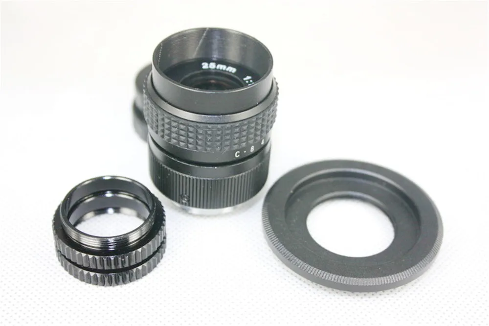 25 мм f/1 4 объектив камеры для Nikon 1 + C крепление к адаптер 2 макро кольца передняя и