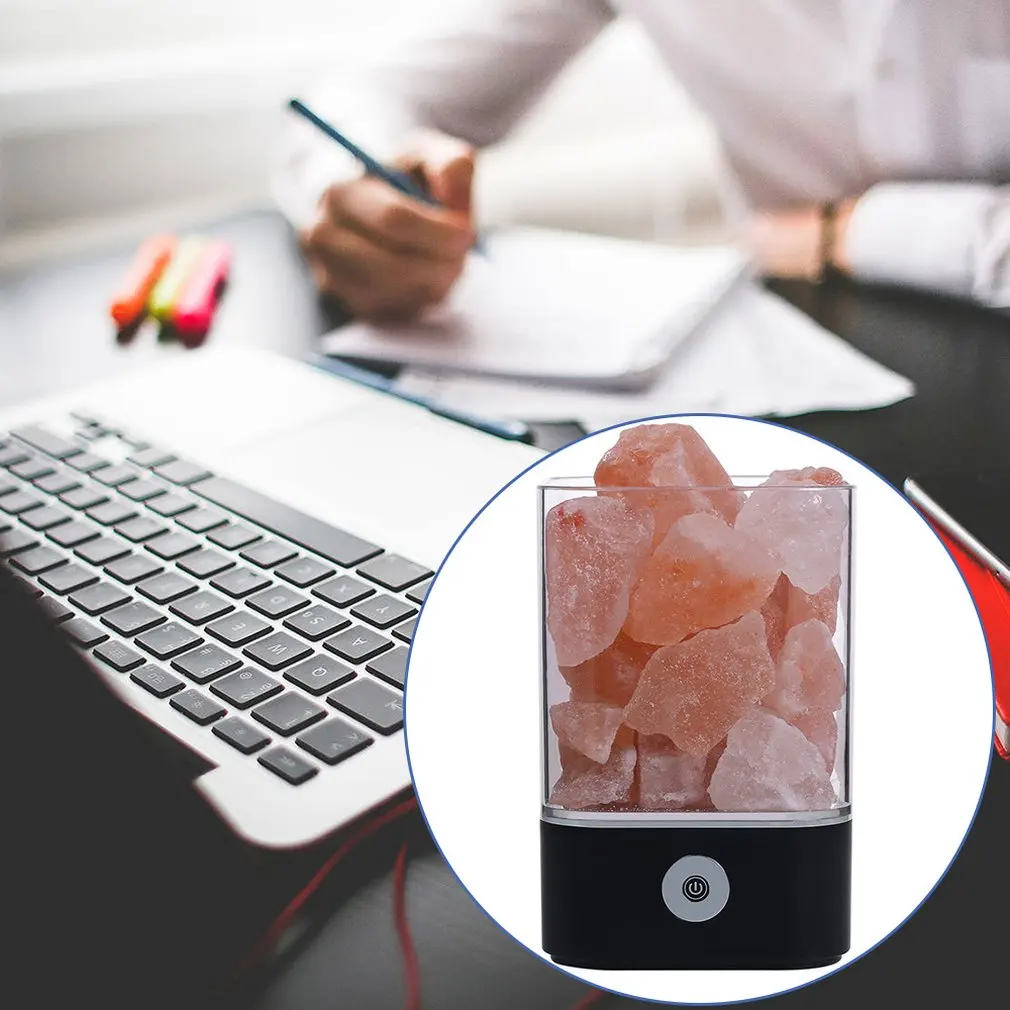 

Salt Lamp Himalayan Crystal Salt Stone Lamp Negative Ion Air Purification Lamp Sleep Aid With Sleeping Creative Bedroom Lamp