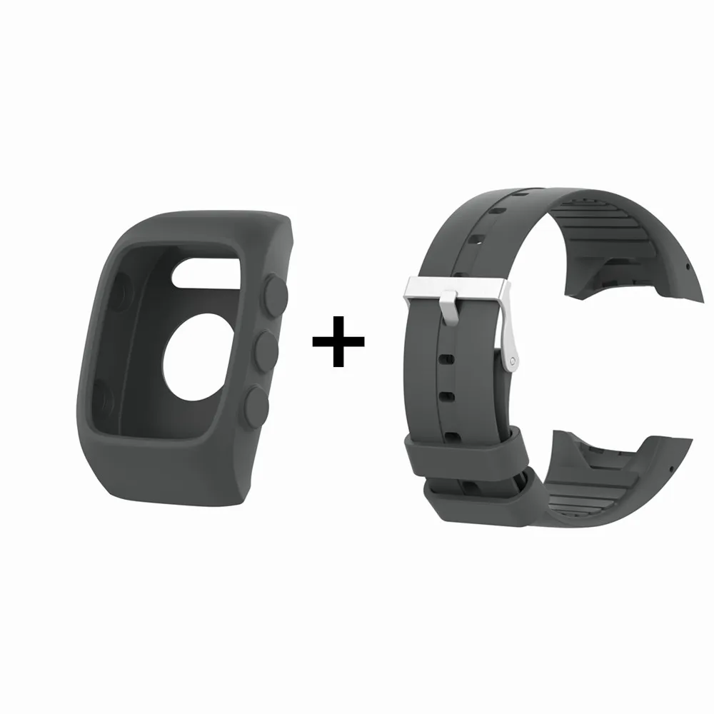 Package 6 2в1 силиконовый ремешок для смарт-часов+ ТПУ полный Чехол для Polar M430 Polar M400 спортивный ремешок на запястье Сменные аксессуары для браслетов - Цвет: Package 6