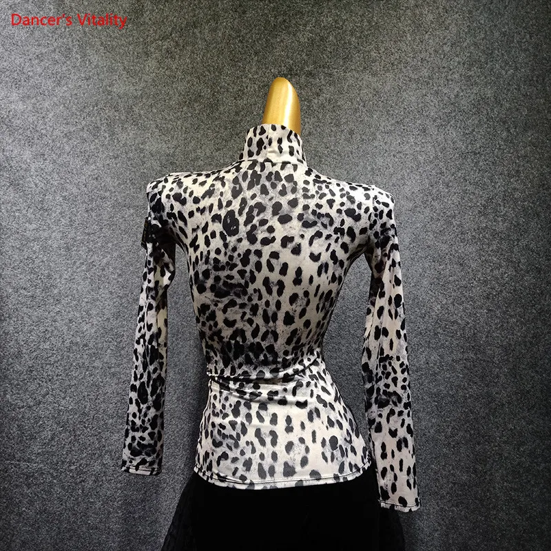 Бальная Сексуальная Современная одежда для латинских танцев с длинным рукавом