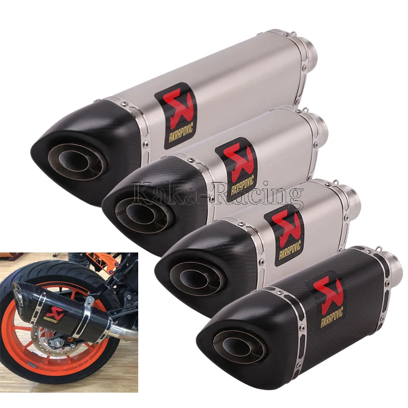 Универсальный Akrapovic мото rcycle глушитель выхлопной трубы Escape moto для MT07 MT09 RC390 Z800 Z900