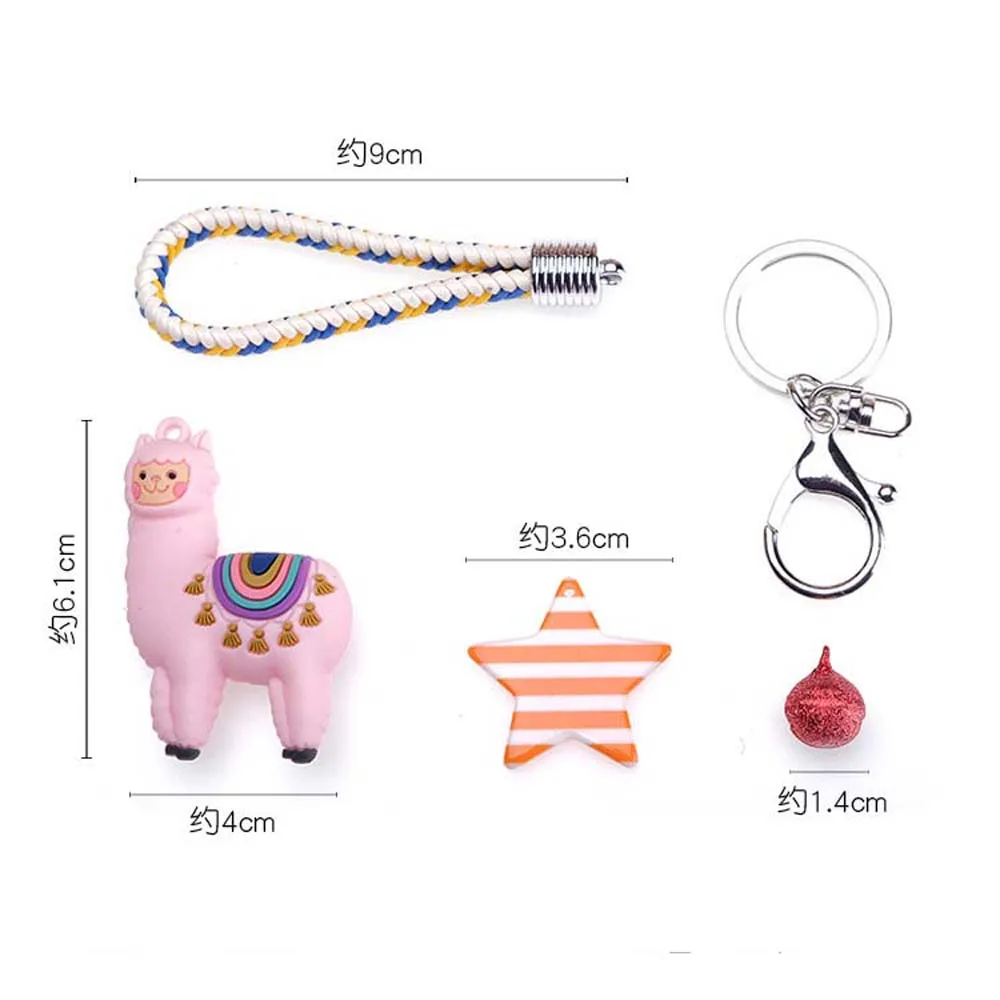 Модная резиновая трехмерная Милая альпака брелок для кукол необычная мультяшная