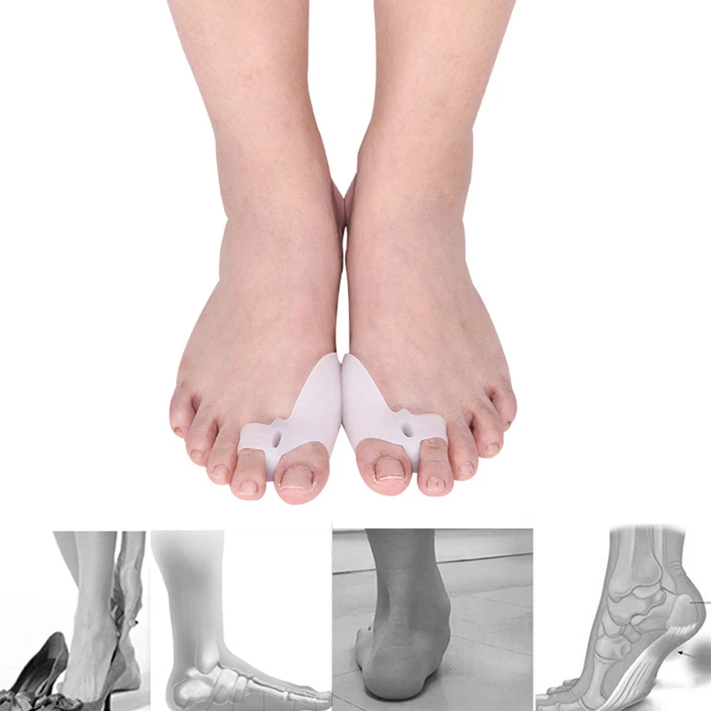 Разделители для пальцев ног с двойным отверстием корректоры вальгусной