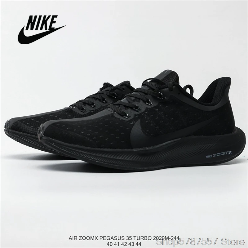Original Nike Zoom Pegasus 35 Turbo Technology Running Shoes Men's Size 36-45 Black color |
