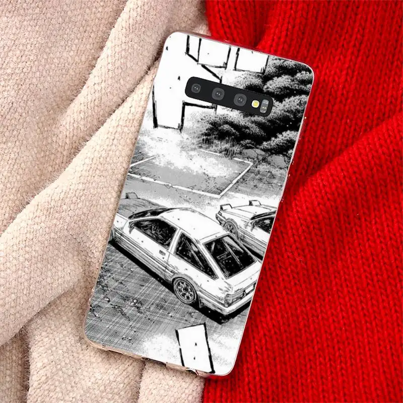 

Cartoon initial d JDM Drift Phone Case Transparent for Samsung A71 S9 10 20 HUAWEI p30 40 honor 10i 8x xiaomi note 8 Pro 10t 11