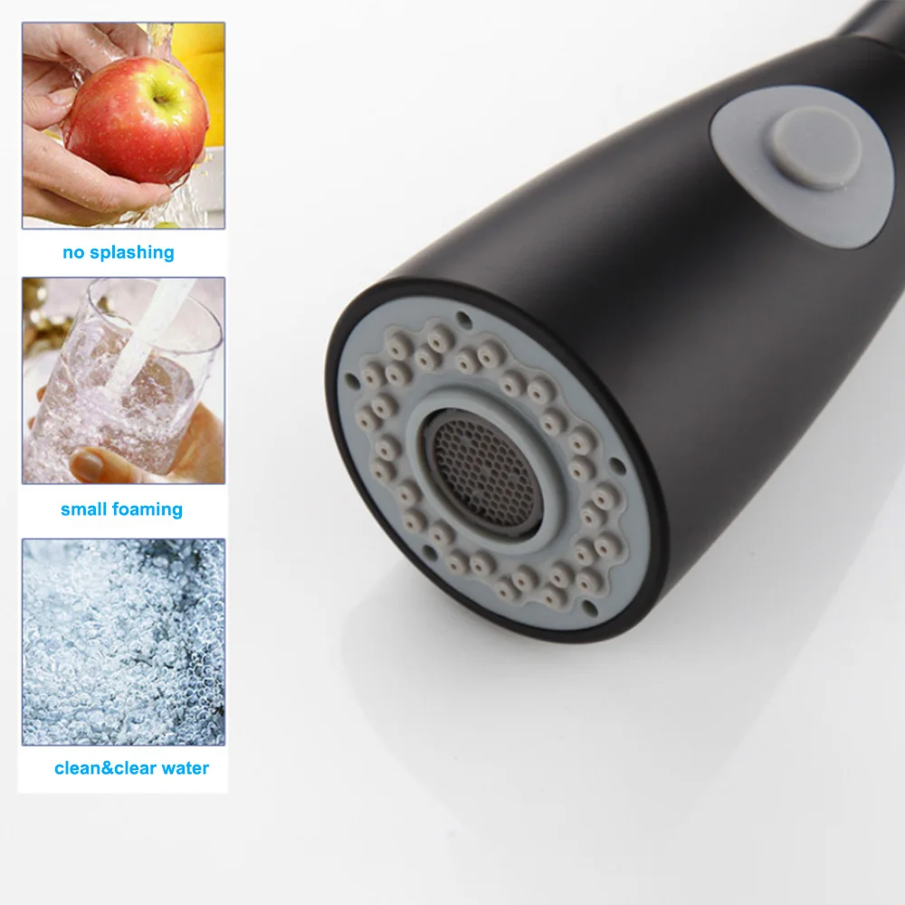 Латунный кухонный кран Senducs черный бронзовый выдвижной для горячей и холодной