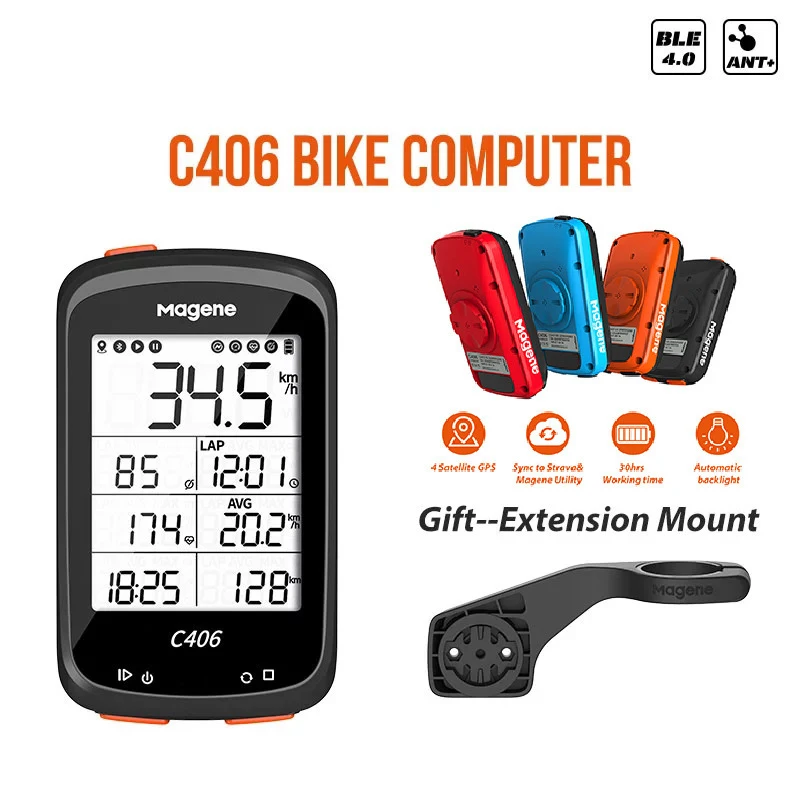 

GPS беспроводной умный Спидометр Magene C406 велосипедный компьютер дорожный MTB велосипедный монитор секундомер Bluetooth ANT + карта данных для велосп...