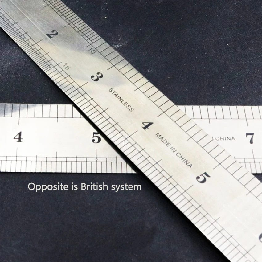 

15/20/30/50cm 6/8/12/15 inch Metric Rule Stainless Steel Ruler Metal Straight Ruler Precision Double Sided Ruler