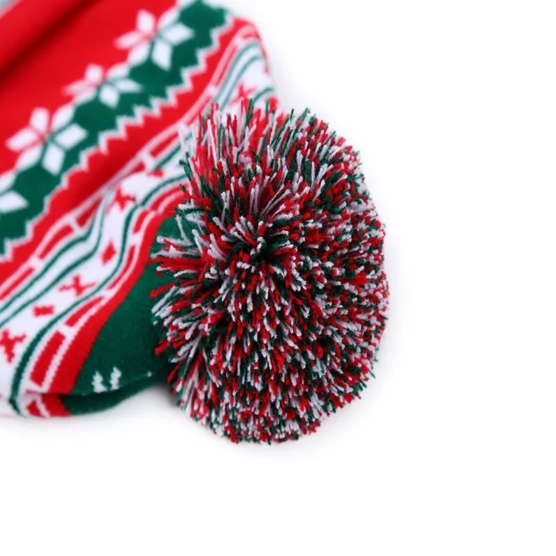 НОВАЯ шапка со снежинками и помпоном рождественский подарок корейская мода