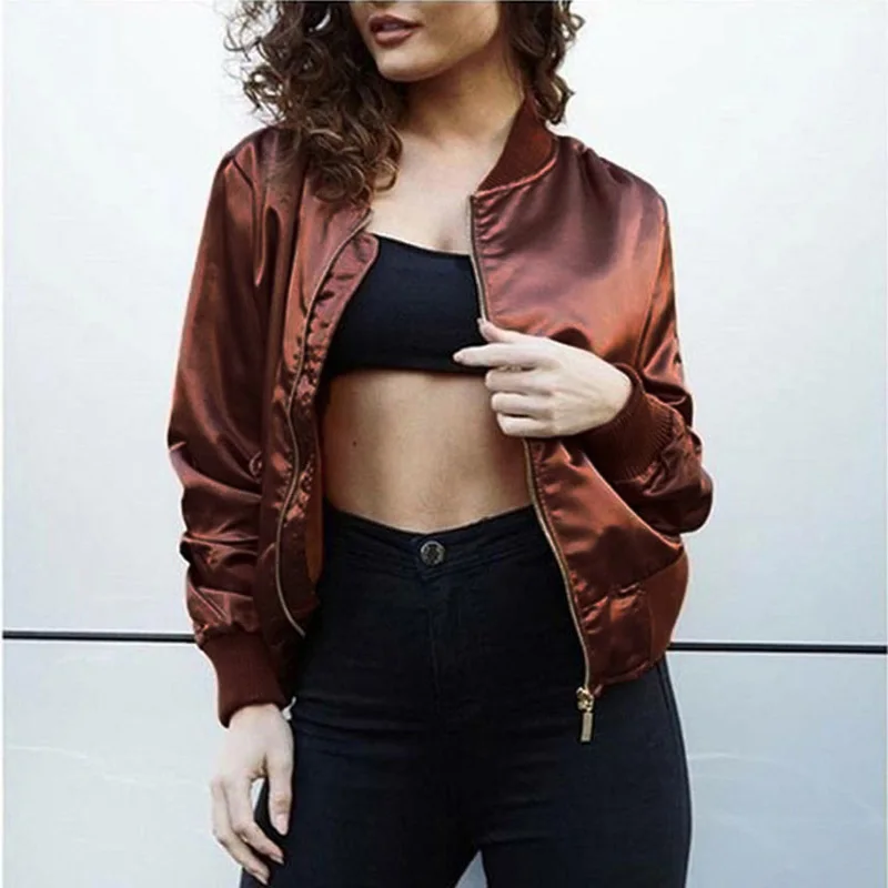 Женское пальто женские Топы Куртка мотоциклетная Осенняя однотонная винтажная