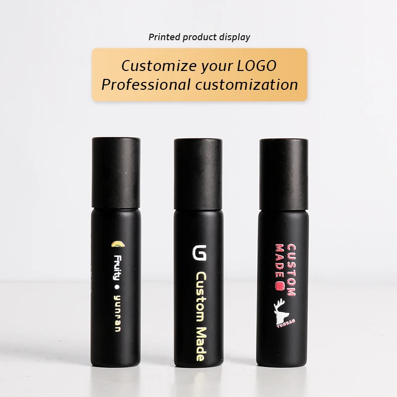 

Free Custom Logo Wholesale 100 Pieces/Lot 10 ML Glass Perfume Bottle With Roll On Matte Light Proof Essential Oil Frosting