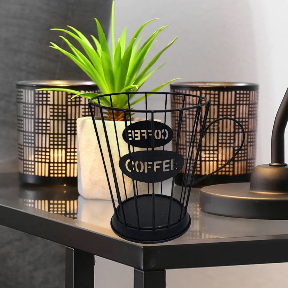 Кованая Железная ретро-фотокорзина держатель для кофейных капсул аксессуары