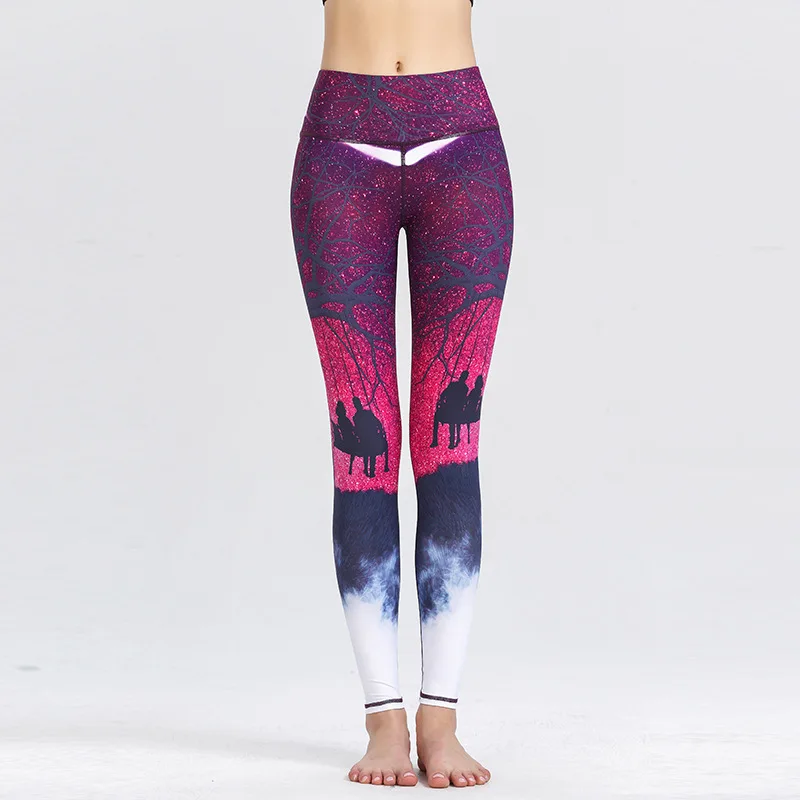 

2021 New Print Yoga Pants seamless high waist tights printed sports Leggings Sexy Push Up Gym Wear Elastic Slim Pants
