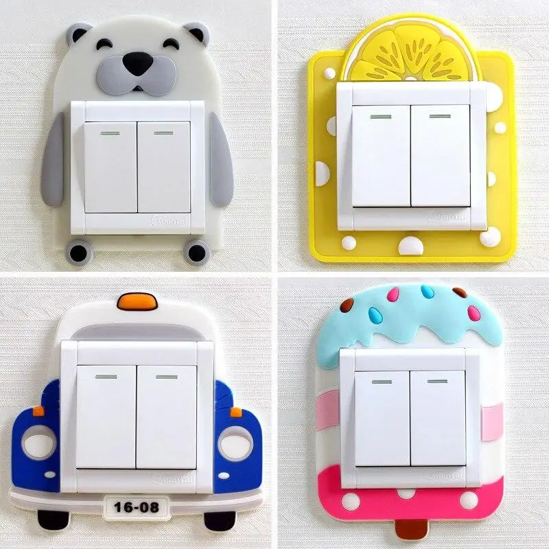 

Стильная футболка с изображением персонажей видеоигр световой переключатель наклейки игрушка детская спальня силиконовый светильник нак...