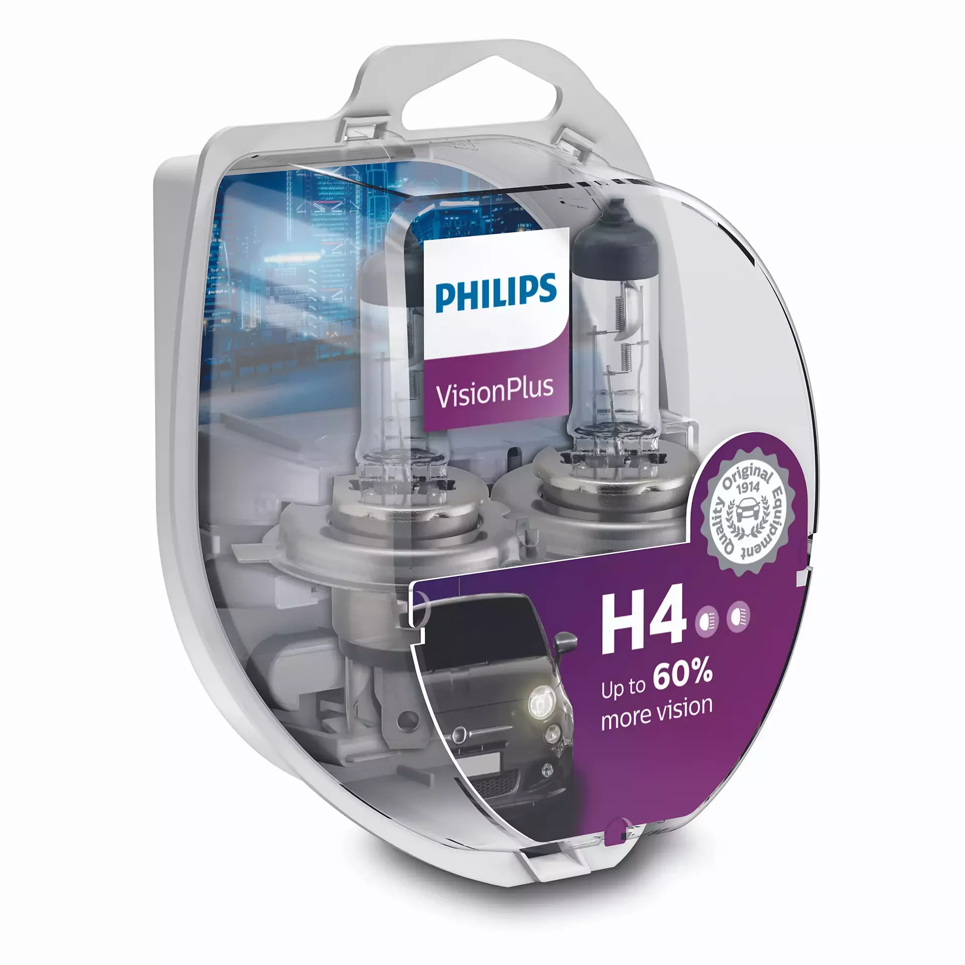 Галогенная лампа H4 12V-60/55W (P43t) Vision Plus (2шт.) PHILIPS 12342VPS2 | Автомобили и мотоциклы