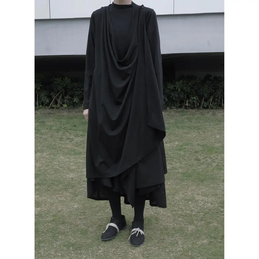 Темный Отдел новый маленький Маленький Авангард дизайн драпировка три носит