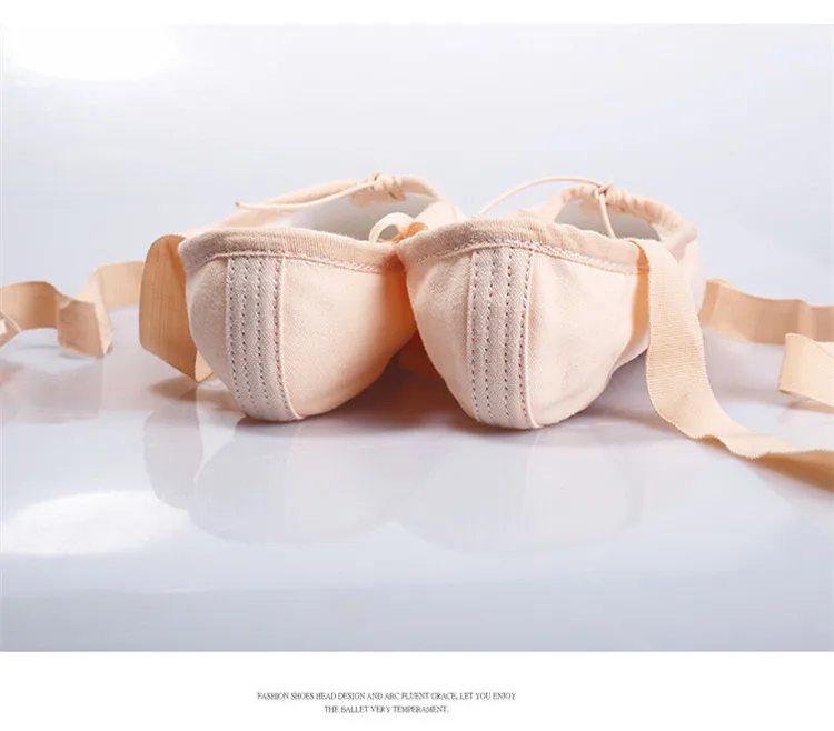 

Vanassa 31-40W Canvas Pointe Shoes with Ribbon New Ladies Women's Pink Professional Ballet Dance Toe