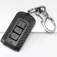 abs carbon fiber car key case cover for mitsubishi outlander 3 xl lancer 10 pajero sport eclipse cross asx l200 accessories