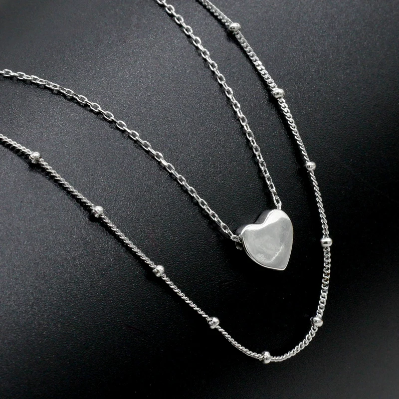 

Женское многослойное ожерелье из серебра 925 пробы