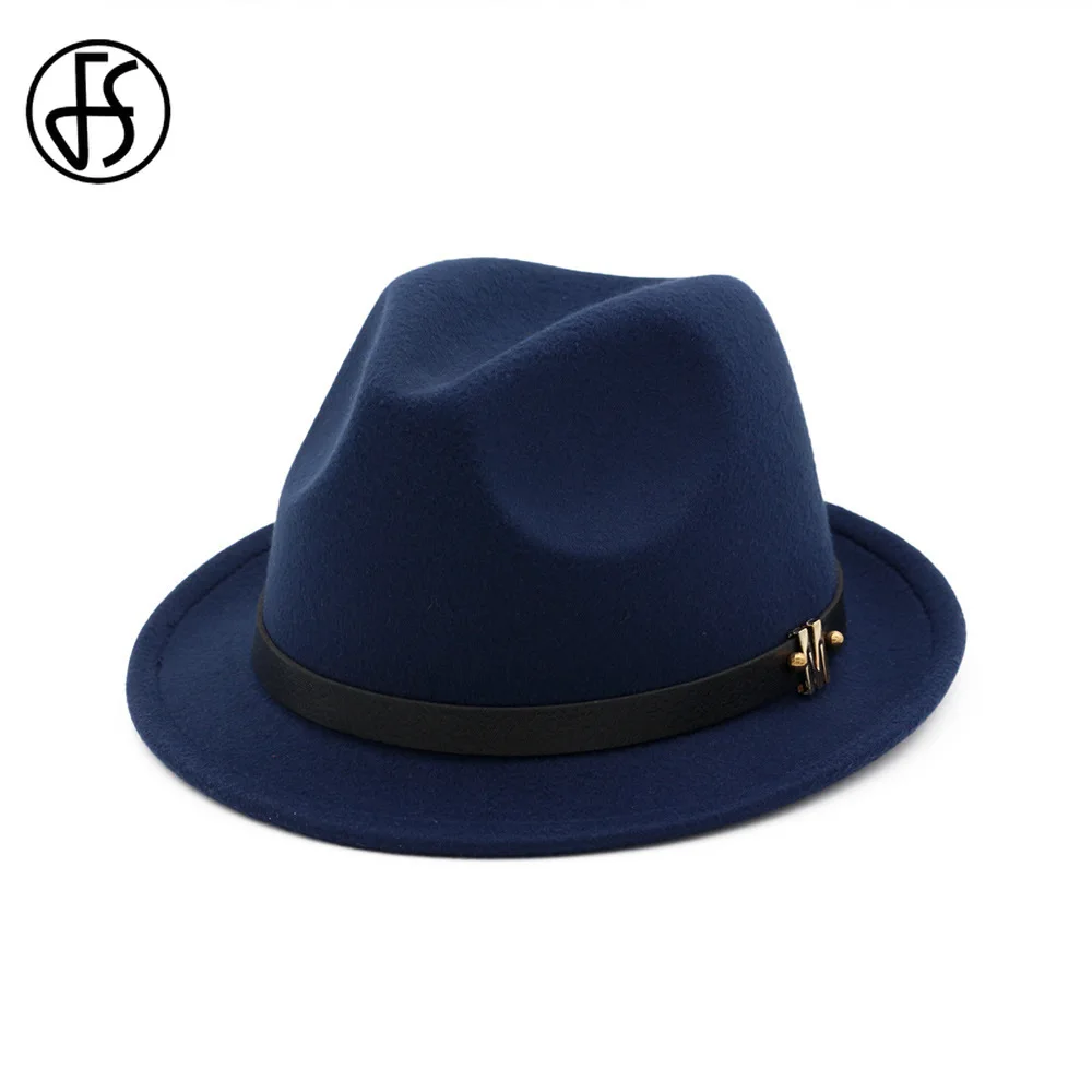 Фетровая шляпа в стиле джаз FS шерстяная фетровая для мужчин и женщин винтажная