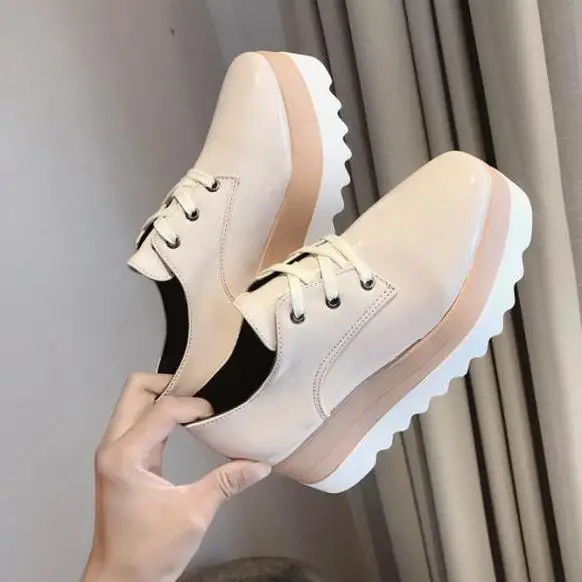 Летние 2020 новые дышащие сетчатые кроссовки на массивной платформе Обувь