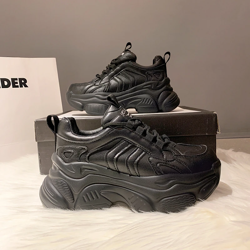 

Женские кроссовки на толстой вулканизированной подошве, Белые Повседневные кроссовки для тренировок на платформе, 2021