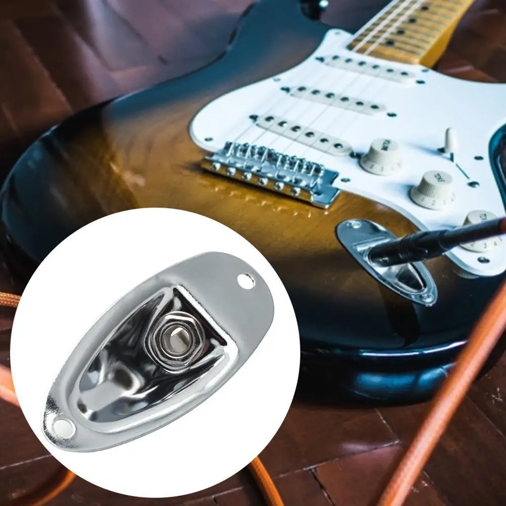 

Guitar Jack Plate Boat Shape Accessories Metal Guitar Output Input Jack Socket for Music Lover Guitar Output Input Jack Socket