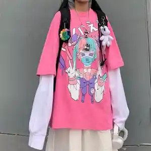 Женская футболка с длинным рукавом и круглым вырезом, свободного покроя