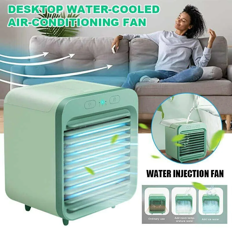 Personal Desktop Air Cooler Rechargeable Quiet Table Fan For