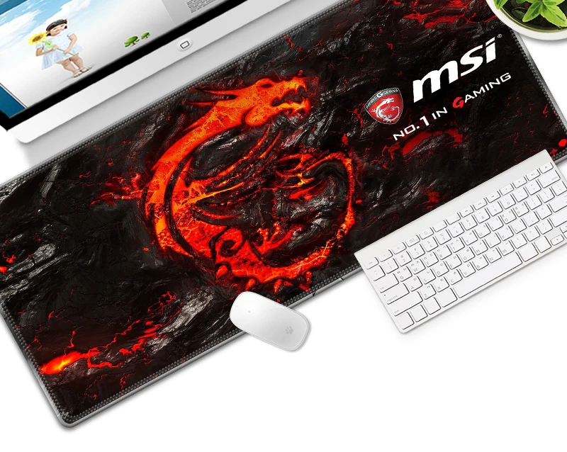 700*300 мм серия Red Dragon высокоскоростной большой игровой коврик для мыши, клавиатуры, Противоскользящий коврик для компьютерной мыши из натурального каучука