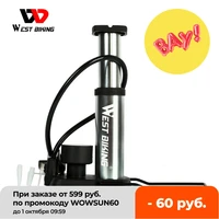 west biking ultra light mtb road bike pump portable cycling air inflator foot pump 100120psi high pressure bicycle tire pump