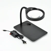 illuminated magnifier magnifying 10x table 48 led lights loupe magnifier screen for reading and cb inspection