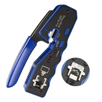 2 in 1 network cable crimping tool three purpose tester ratchet tool through hole network cable pliers hand tool