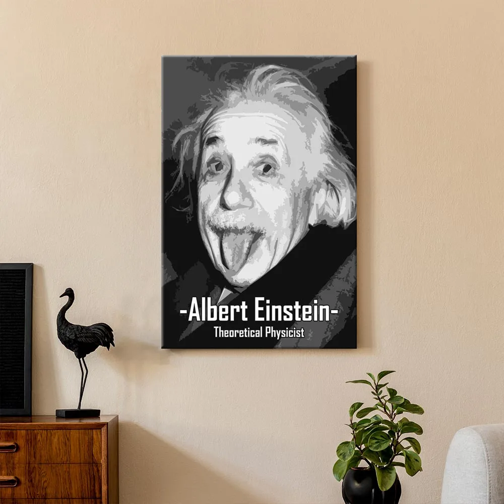 

Canvas Painting Famous Physicist Posters and Prints Wall Art Picture for Living Room Decor No Frame