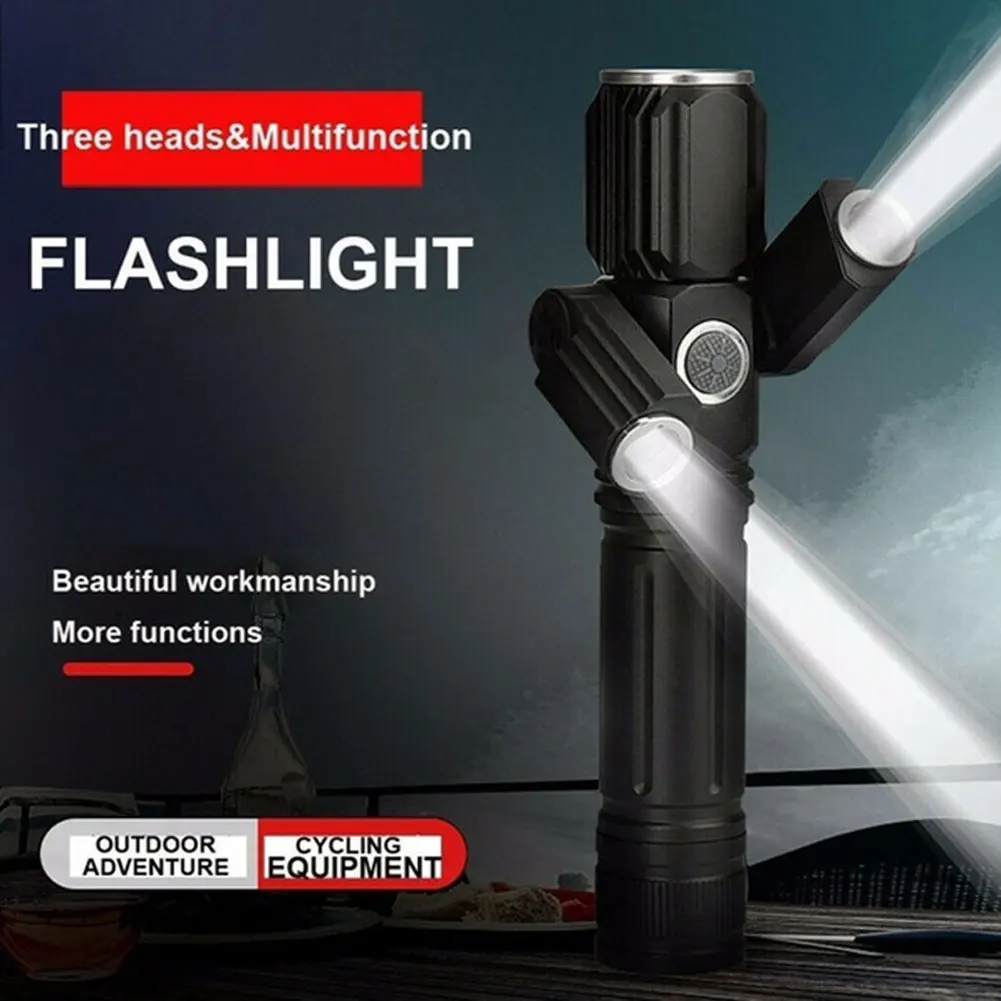 

USB charging bicycle light 4 lighting mode super bright LED three lamp flashlight high quality waterproof bike accessories