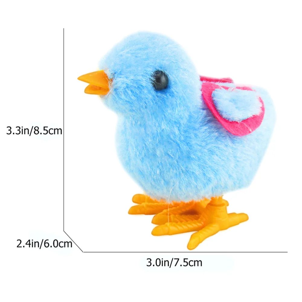 

4pcs Adorable Wind Plush Children Toys Clockwork Toys for Kids (Random Color)