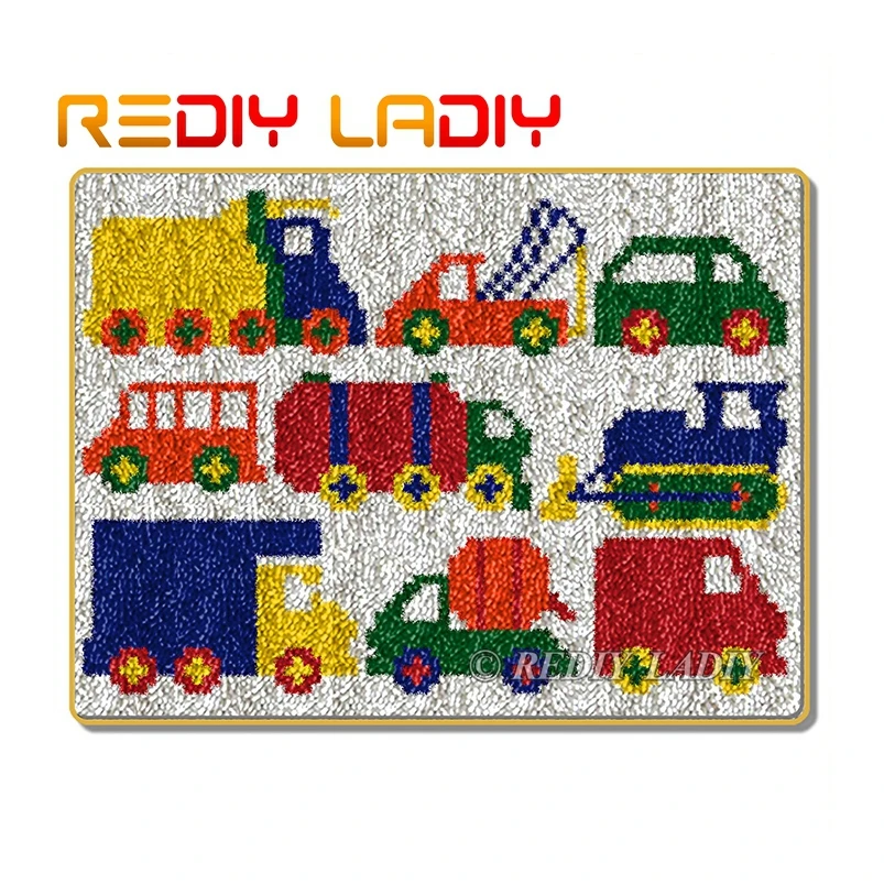 Набор ковриков с крючком разноцветный автомобильный коврик из акриловой пряжи