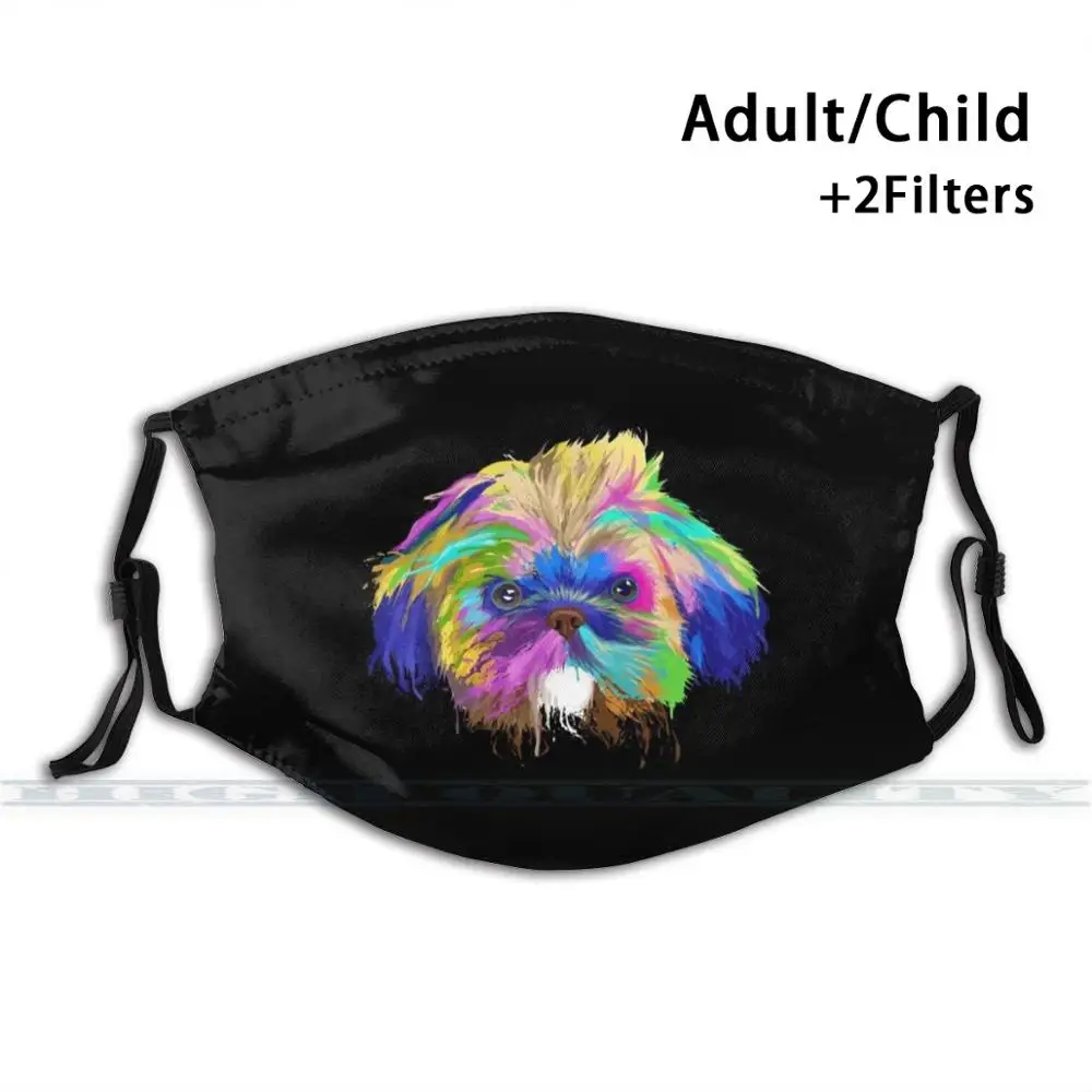 

Splash Shih Tzu Washable Reusable Trendy Mouth Face Mask With Filters For Child Adult Shih Tzu Shitzu Mom Shih Tzu Gifts